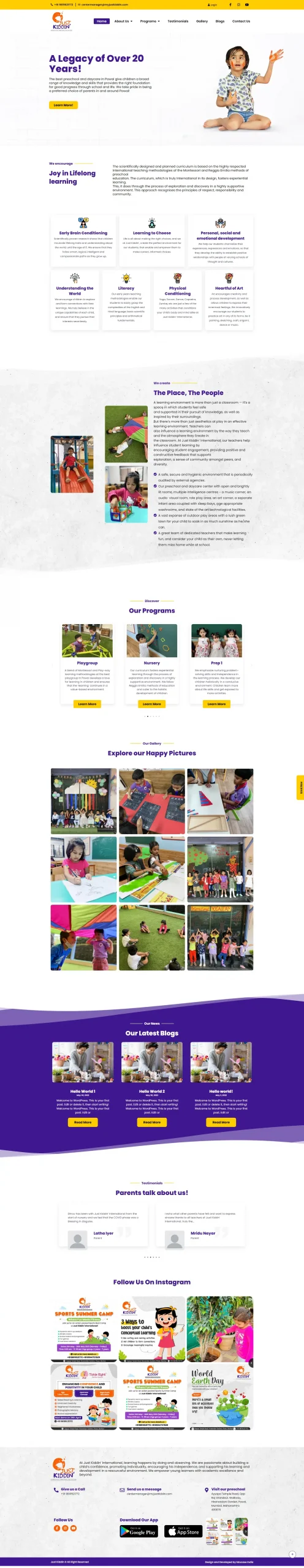 Just Kiddin International – Best Preschool Daycare in Powai scaled