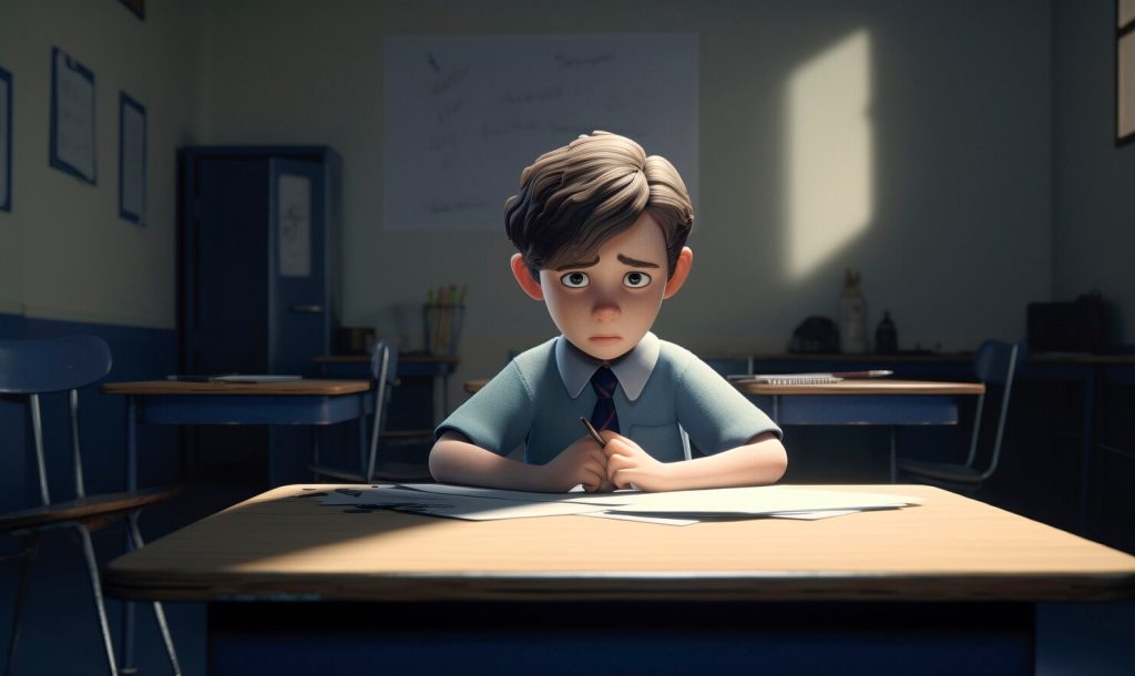 portrait young sad student being bullied school 23 2151395735